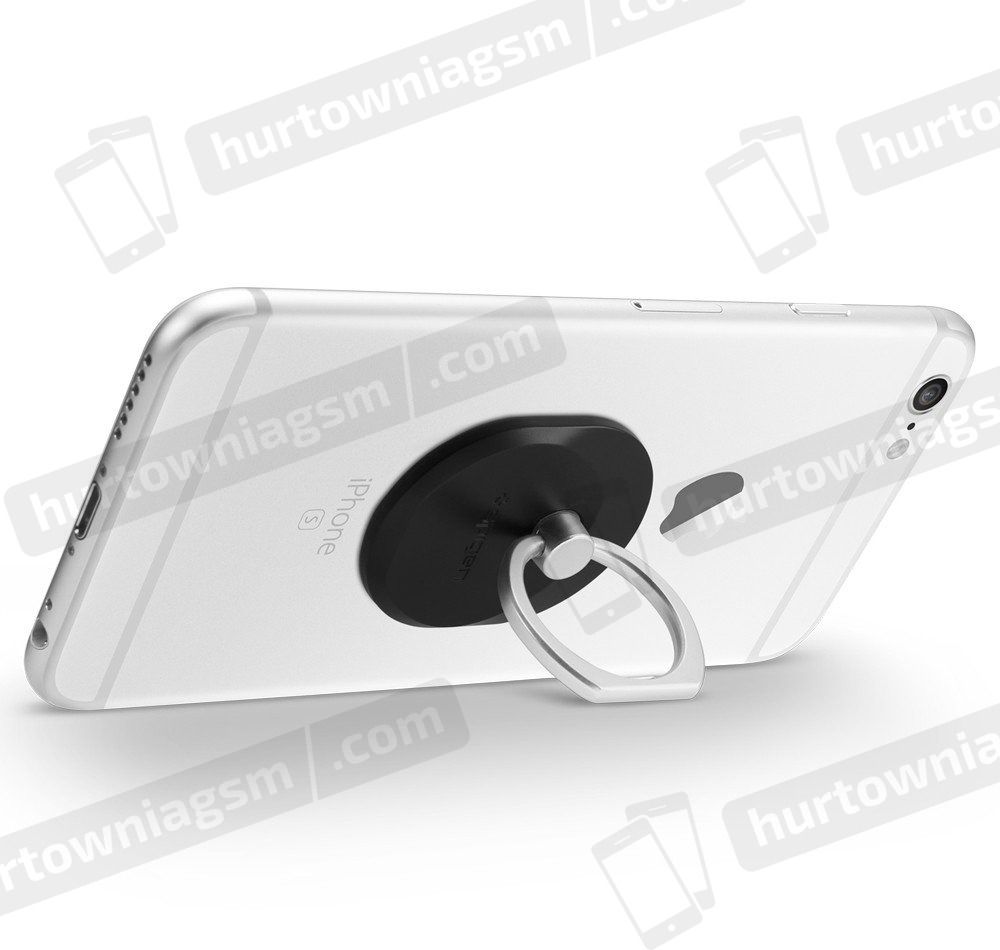 Mbajtëse unazë telefoni Spigen Style Ring, universale, me mbajtëse veture, e zezë