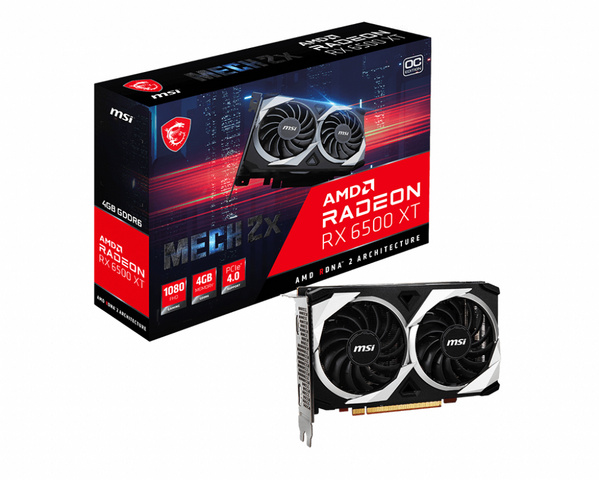 Kartelë grafike MSI RADEON RX 6500 XT MECH 2X 4G OC AMD 4 GB GDDR6