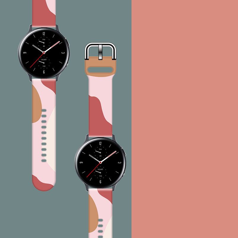 Rrip dore Hurtel Strap Moro për Samsung Galaxy Watch 46mm, silikoni, kamuflazh