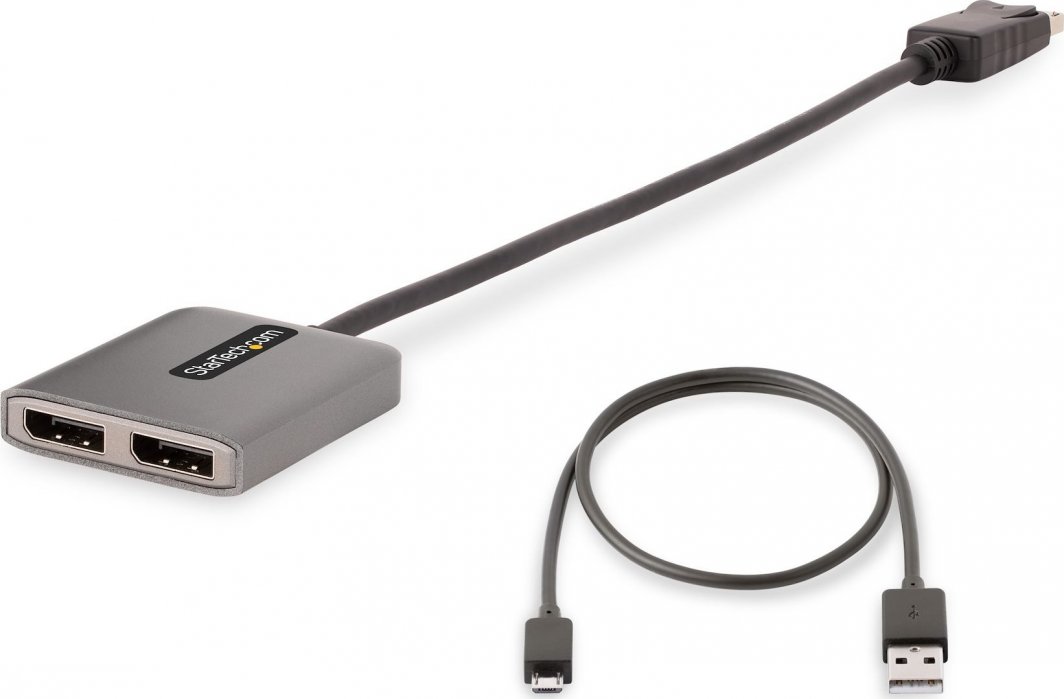 Adapter video StarTech 2 porta DisplayPort MST, Dual 4K 60Hz, kabllo 30cm, i zi