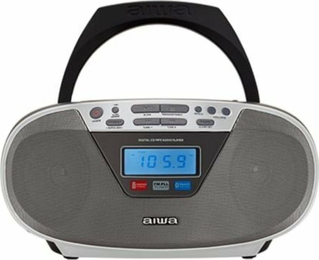 Radio portative Aiwa BBTU-400SL, CD MP3, Bluetooth, argjendtë