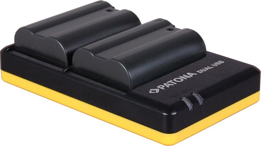 Karikues baterish PATONA Photo Dual Quick, për Nikon EN-EL15 EN-EL15A EN-EL15B, USB, i zi