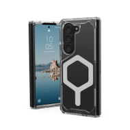 Mbështjellës telefoni Urban Armor Gear Plyo Pro për Samsung Galaxy Z Fold5, transparent, argjendtë