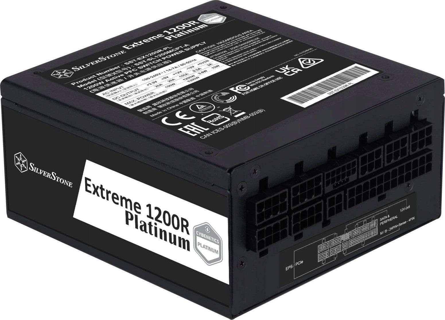 Furnizues energjie SilverStone Extreme SST-EX1200R-P, 1200W, Cybenetics Platinum, modular, i zi