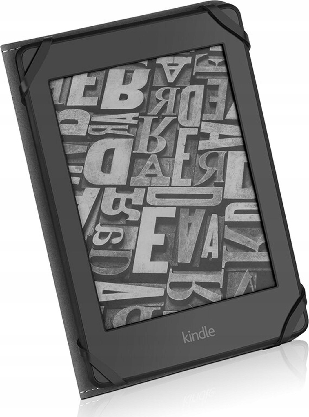 Футрола со рачка за Kindle Paperwhite 6", еко кожа, функција автоматско вклучување, црна