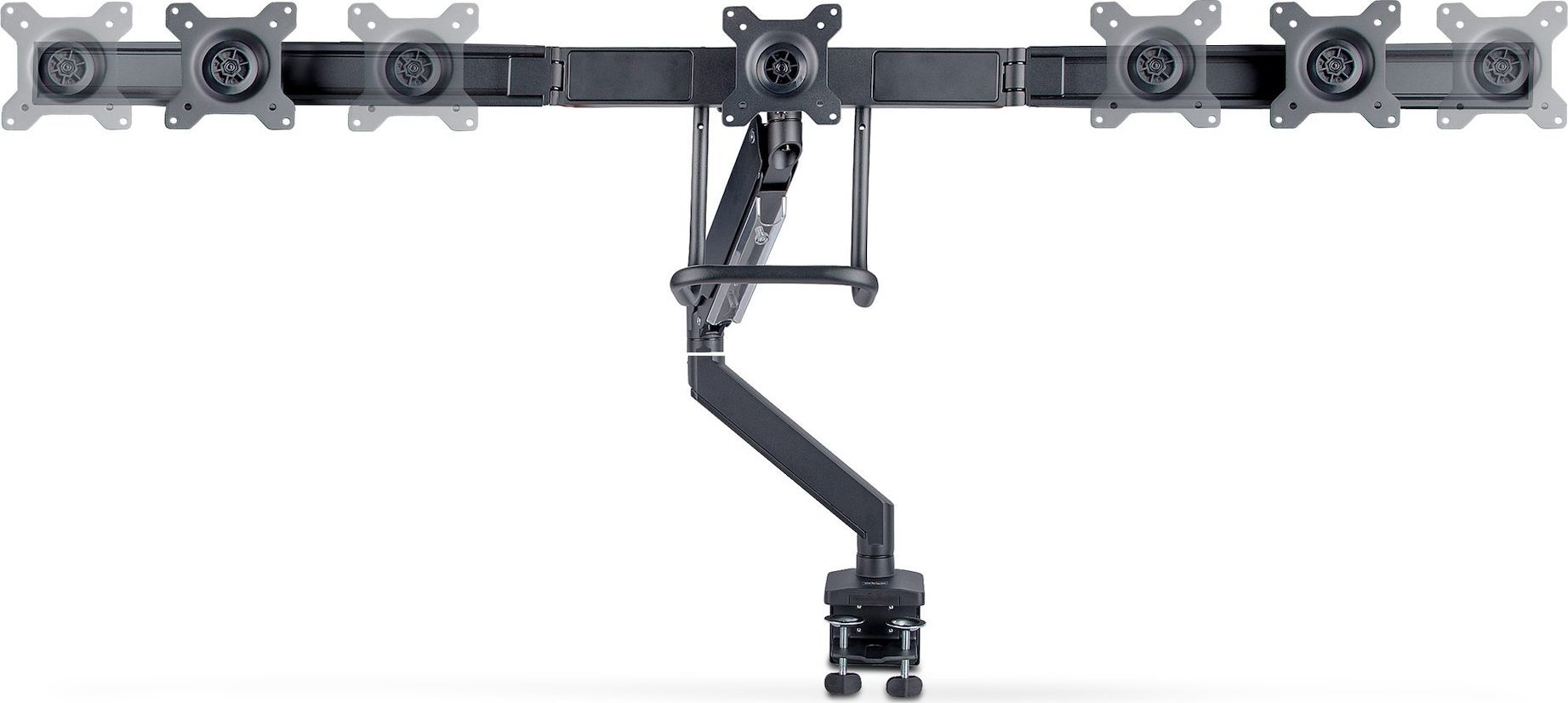 Mbajtëse tavoline për 3 monitorë StarTech.com Crossbar, deri 27", VESA 75x75/100x100, e zezë