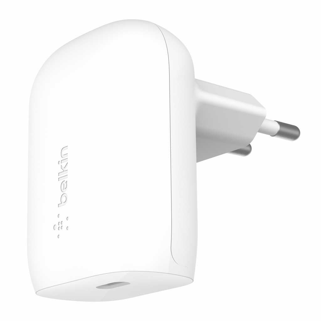 Karikues Belkin Boost Charge 30W + kabllo USB-C Lightning, i bardhë
