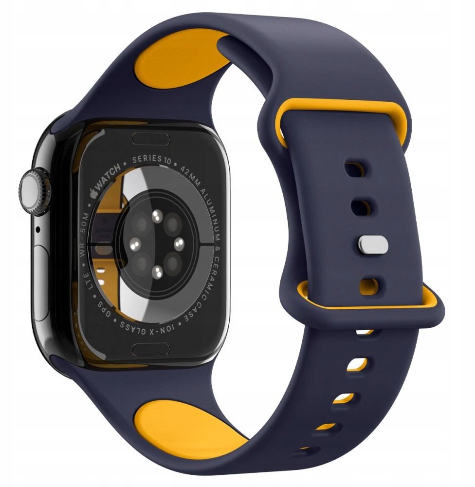 Rrip ore Spigen Nano Pop për Apple Watch 6 7 8 9 10 SE, 40 41 42mm, silikon, blu