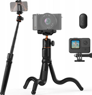 Флексибилен трипод К&amp;F Concept MS29, со далечински управувач, универзален за камери и телефони, црн