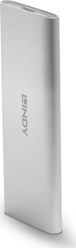 Kuti eksterne për SSD Lindy M.2 SATA Enclosure 43332, USB C 3.2 Gen 2, alumini, e zezë