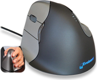 Maus Evoluent VerticalMouse, për majtakë, me kabllo, USB, i zi dhe i hirt