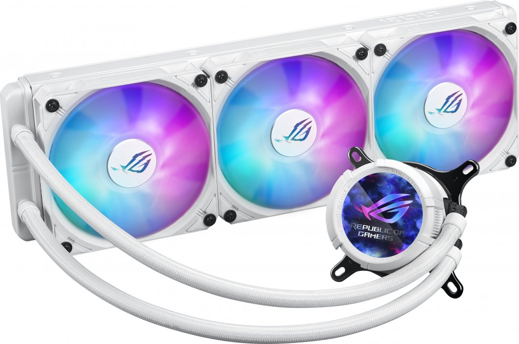 Ftohës me ujë ASUS ROG Strix LC III 360 ARGB, 12 cm, Asetek Gen7 v2, i bardhë