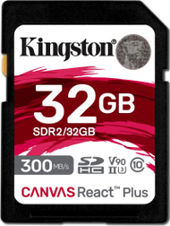  Kartë memorie Kingston Canvas React Plus SDHC 32GB, Klasa 10, UHS-II/U3, V90