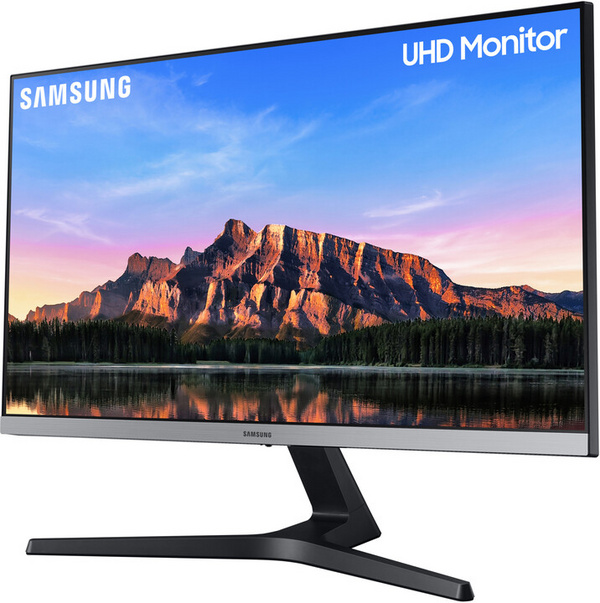Monitor Samsung LU28R550UQRXEN, 28", 3840 x 2160 (4K UHD), i hirtë i errët