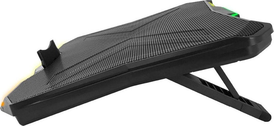 Ладилна подлога за лаптоп Еsperanza Gaming RGB XALOK EGC110, тивок вентилатор, RGB осветлување, црна