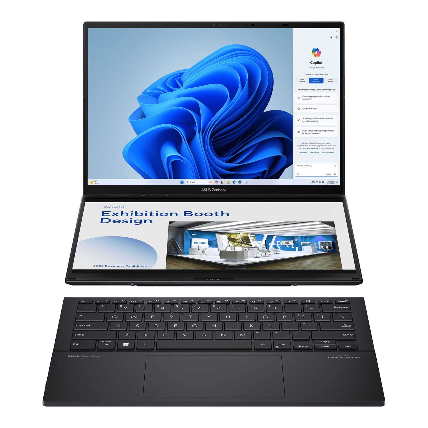 Laptop ASUS Zenbook Duo 14″ OLED (UX8406CA), Intel Core Ultra 7 255H, 32 GB RAM, 1 TB SSD, i hirtë