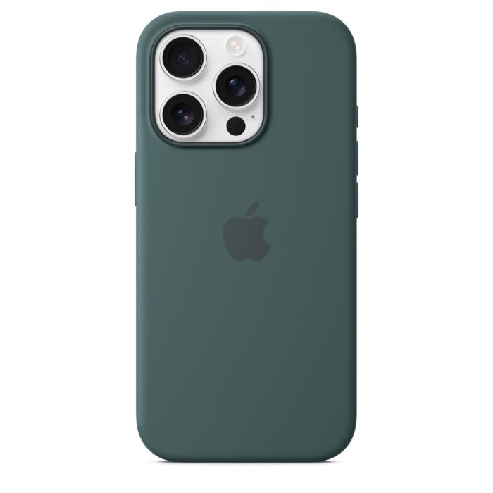 Apple iPhone 16 Pro Silicone Case with MagSafe, Lake Green (Seasonal)