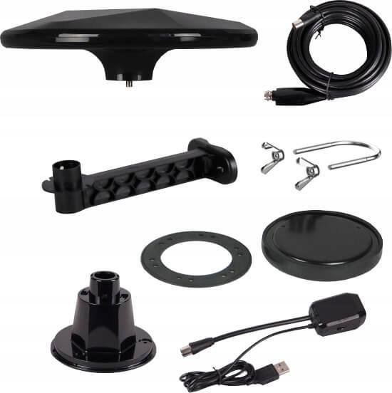 Antena e jashtme RTV Mistral MI-ANT07 UFO, DVB-T2, e zezë