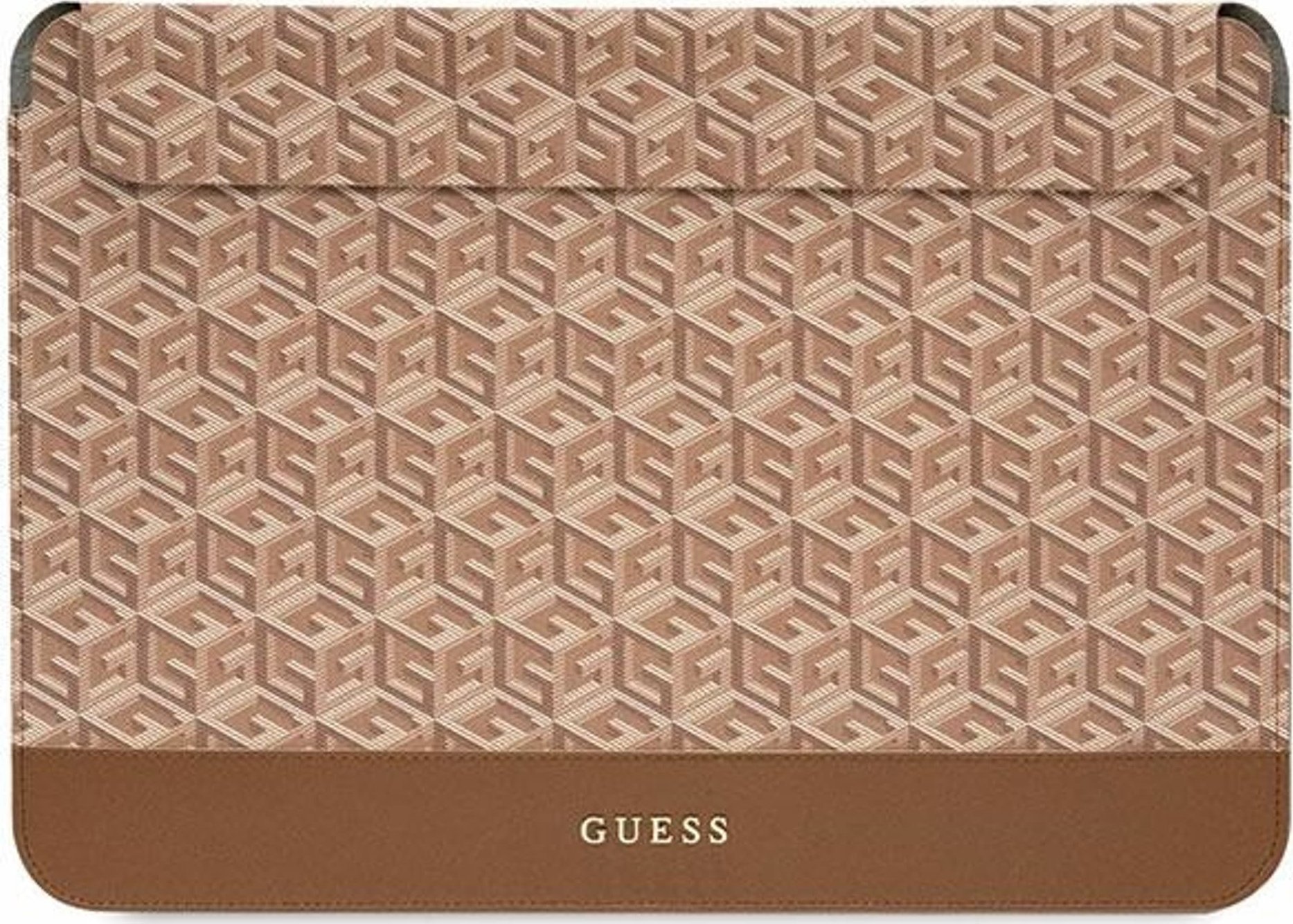 Mbulesë laptopi Guess Gcube Stripes GUCS14HGCFSEW, 14", për MacBook, kafe