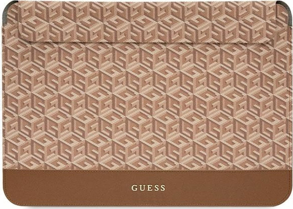 Mbulesë laptopi Guess Gcube Stripes GUCS14HGCFSEW, 14", për MacBook, kafe