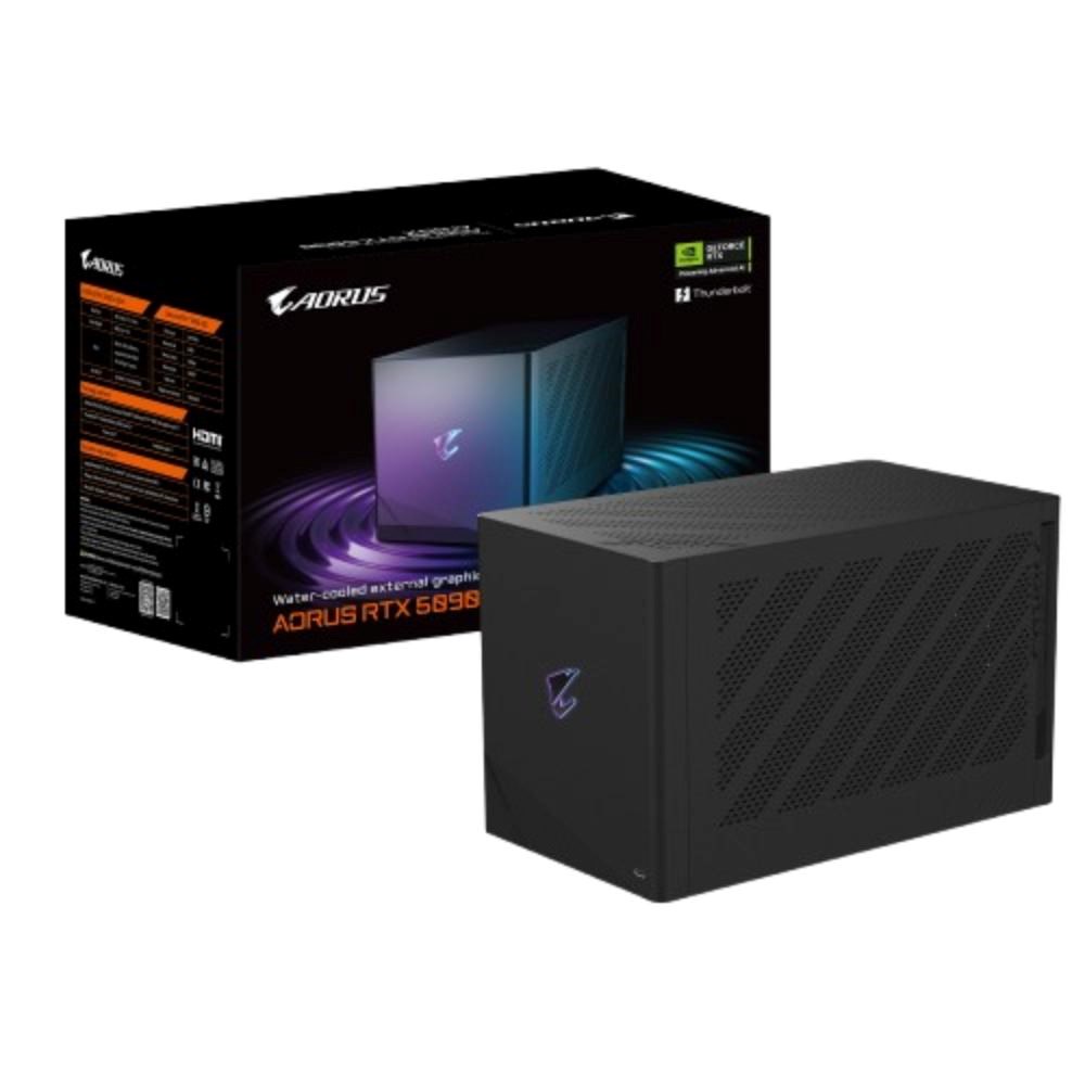 Kути eGPU Gigabyte AORUS RTX 5090 AI Box, Thunderbolt 5, водено ладење, црна