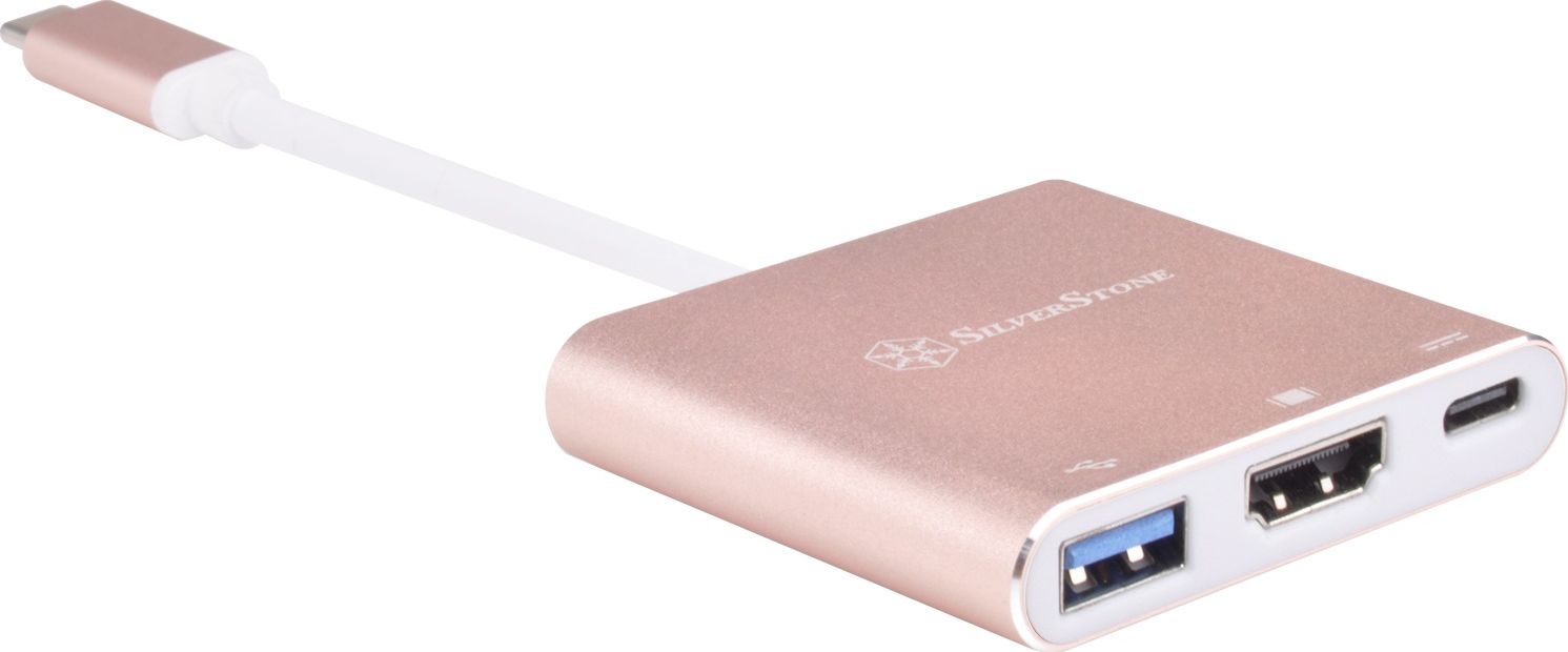 Stacion dokimi SilverStone EP08P, USB C, HDMI 4K, gri