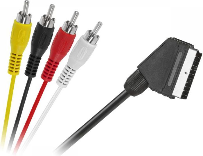 Kabllo Scart - RCA x4 (KPO2710-1,5), 1.5m, shumëngjyrëshe