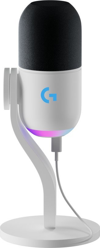 Mikrofon Logitech G Yeti GX (988-000576), 60Hz-18500kHz, USB/USB-C, i bardhë