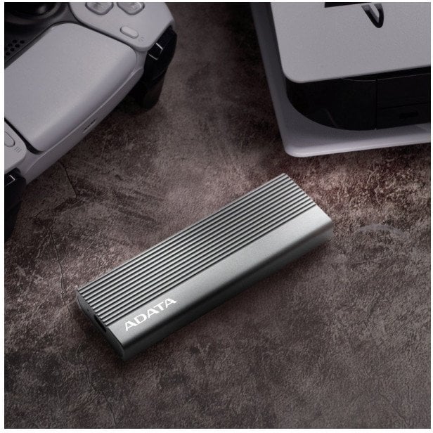 Надворешно куќиште за SSD ADATA EC680, M.2 PCIe, USB 3.2 Gen2, сиво