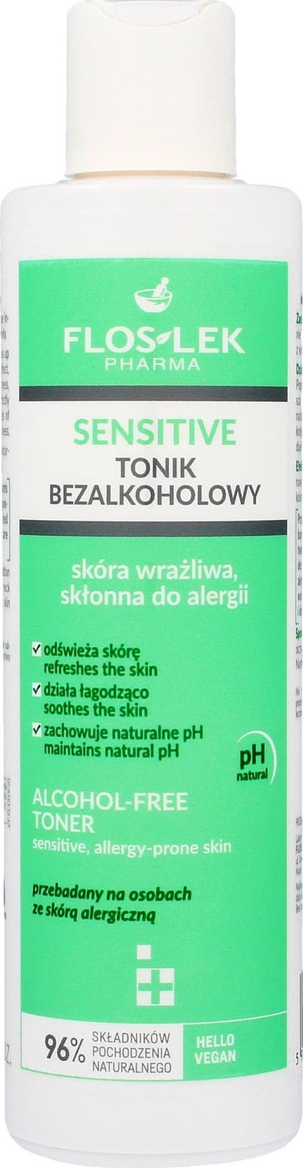 Tonik fytyre FlosLek Pharma Sensitive, për lëkurë të ndjeshme, 225ml