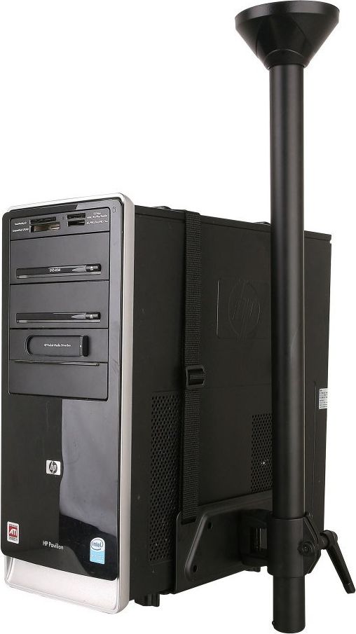 Mbajtëse nën tavolinë për kompjuter Techly ICA-CS 63, rregullim lartësie, rrotullim 360°, e zezë