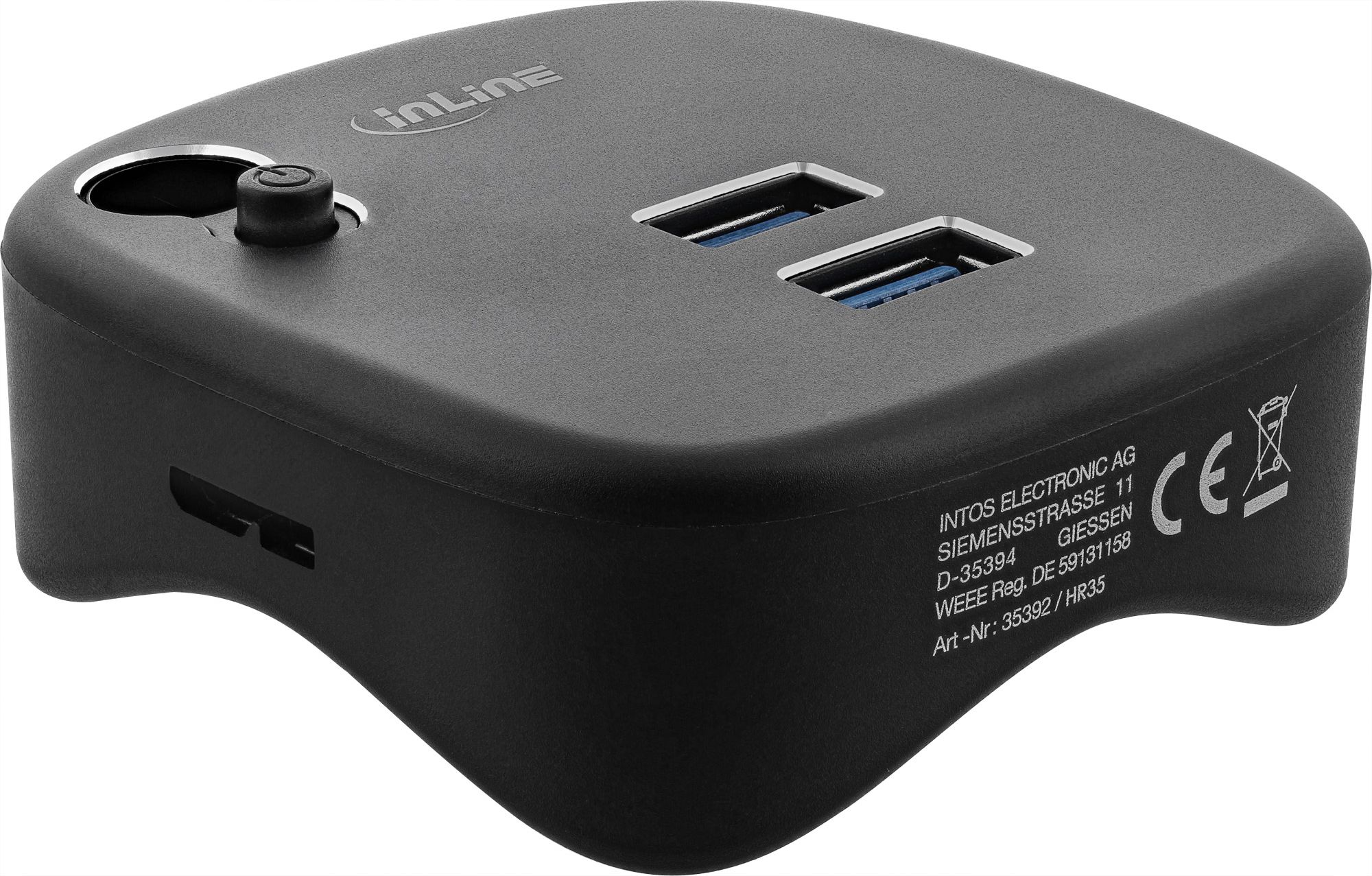 Docking station InLine 35392, USB 3.0, Gigabit Ethernet, gri alumini