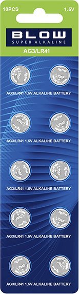 Алкални батерии Blow AG3 LR41, 1.5V, пакување 10 парчиња
