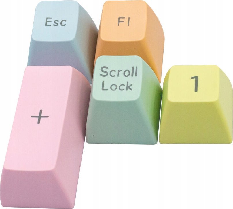 Kapakë tastiere Ducky Cotton Candy, set për tastierë mekanike, ABS double shot, shumëngjyrëshe