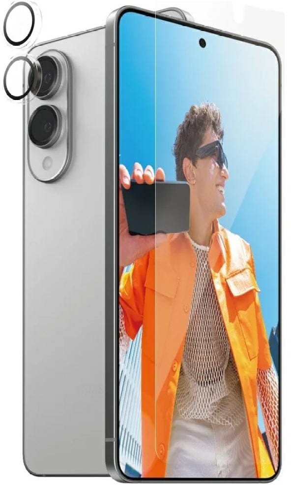 Set mbrojtës PanzerGlass 2 in 1 për Samsung S25 Edge, screen protector, mbrojtës kamere, transparent