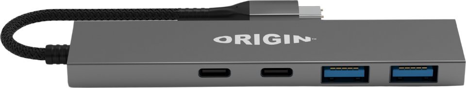 HUB USB Origin Storage OS-HUB-USB3/C, 4 porta, 2x USB 3.2 dhe 2x Type C, gri