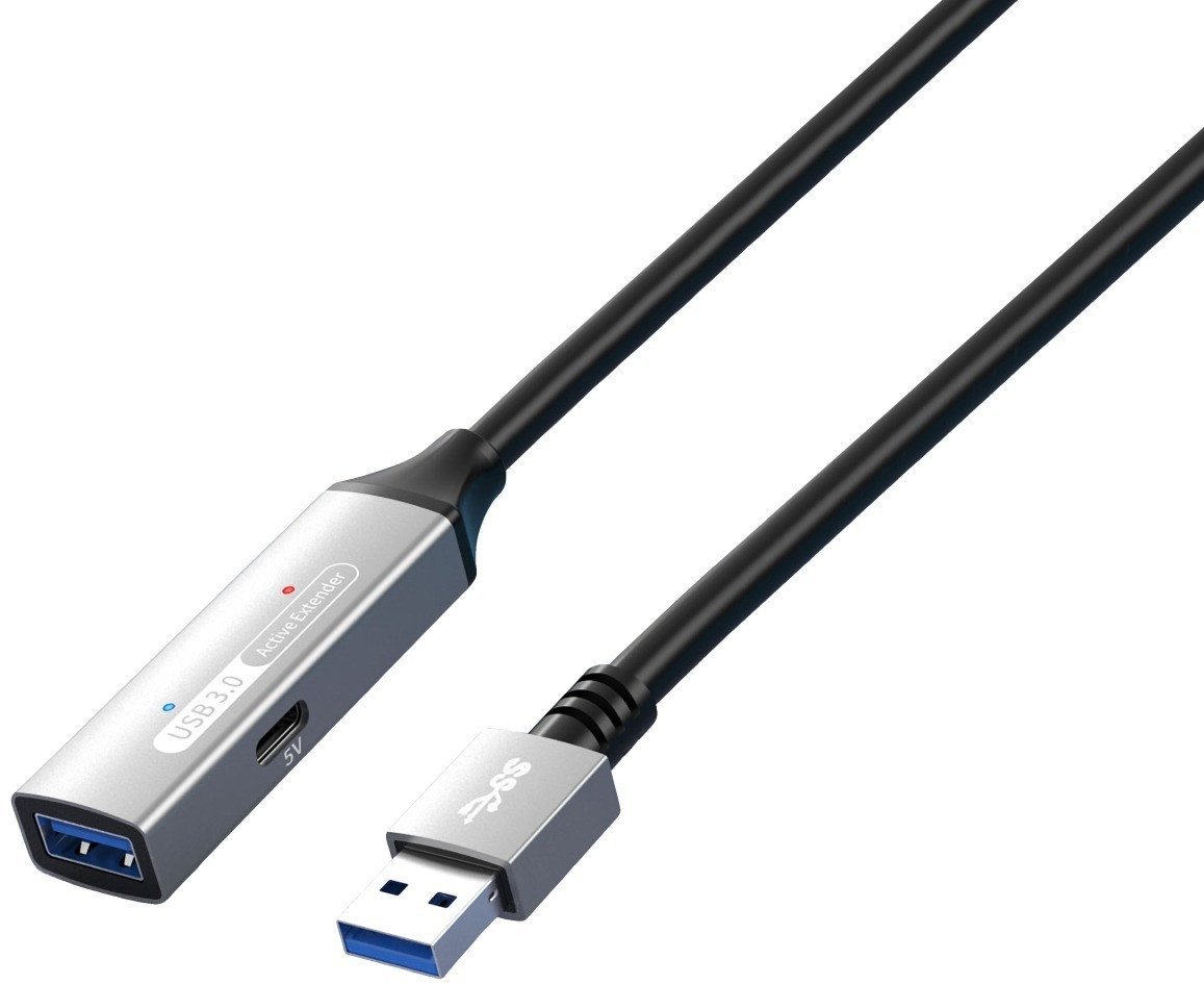 Kabllo zgjatuese USB PremiumCord Active, 5m, USB 3.2 Gen 1 5 Gbit/s, alumini