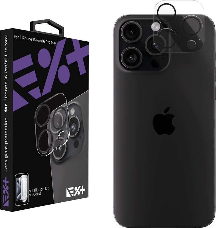 Заштитно стакло за камера Next One за iPhone 16 Pro и 16 Pro Max, транспарентно