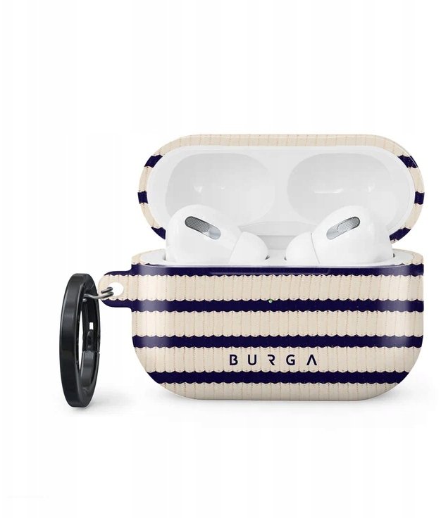 Mbulesë BURGA për Apple AirPods Pro 2, me karabinë, plastike e fortë, shumëngjyrëshe