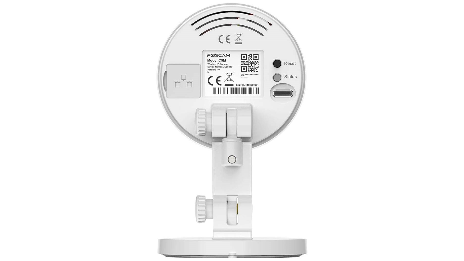 Kamerë sigurie Foscam C5M, 5 MP, 3072 x 1728, me detektim të lëvizjes, e bardhë