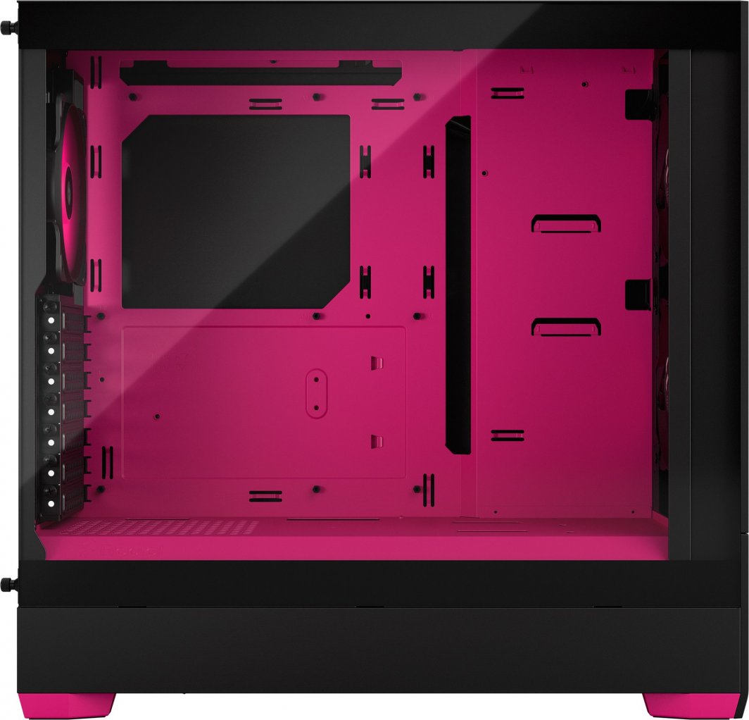 Kasë Pop Air RGB TG (FD-C-POR1A-03), e zezë/rozë