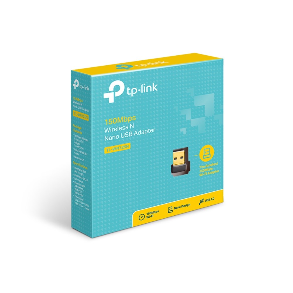 Përshtatës Wi-Fi TP-Link TL-WN725N, USB 2.0, 150 Mbps, i zi