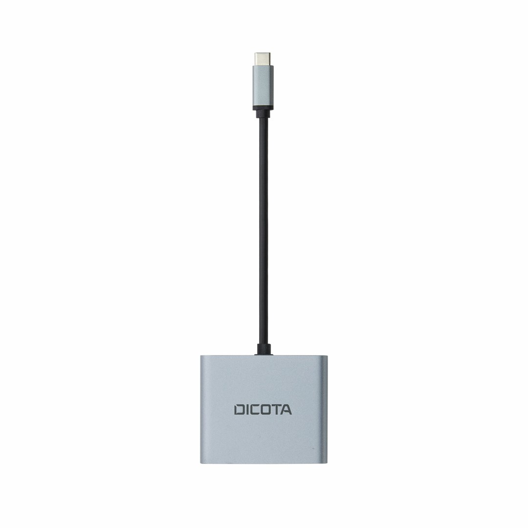 Stacion docking USB-C Dicota, 4-në-1, 4K HDMI, 100W PD, i hirtë