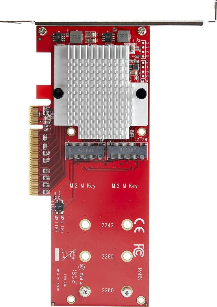 Kartë adaptuese SSD StarTech Dual M.2 PCIe, PCIe 3.0 x8 x16, NVMe AHCI, e zezë
