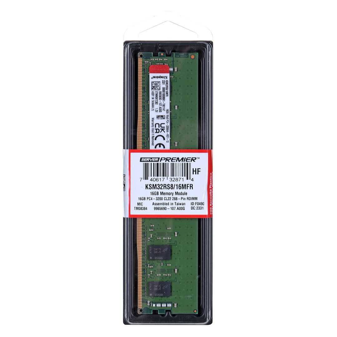 Memorie serveri Kingston Premier, 16GB, DDR4, 3200MT/s, ECC Reg