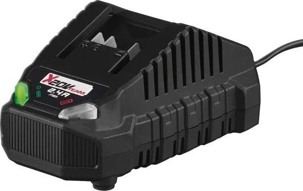 Set bateri dhe karikues Parkside X Team, stacion karikimi, i gjelbër