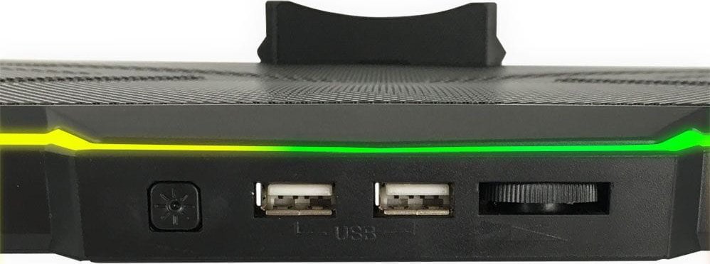 Ладилна подлога за лаптоп Еsperanza Gaming RGB XALOK EGC110, тивок вентилатор, RGB осветлување, црна