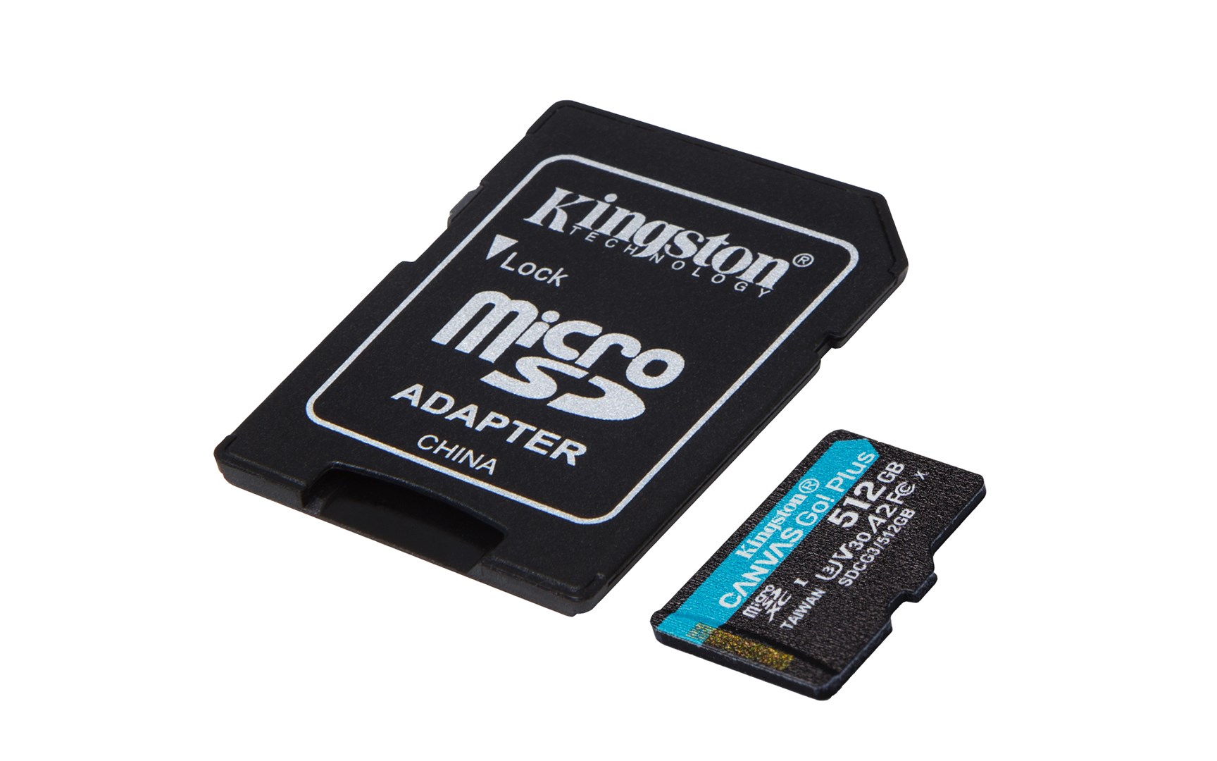 Kartë e memories Kingston Canvas Go Plus, MicroSD, 512 GB, Class 10 + përshtatës SD