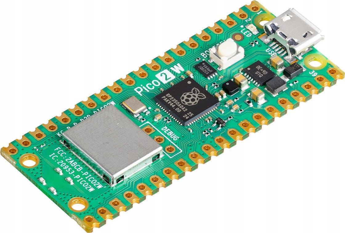 Pllakë mikrokontrolleri Raspberry Pi Pico 2 W SC1633, Wi-Fi, Bluetooth, pa headers