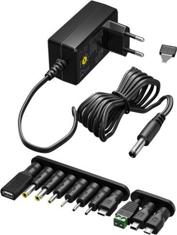 Adaptues universal energjie, 3V 12V, 12W, 11 konektorë
